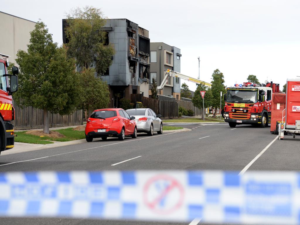 Emergency service crews at a property on Dover Street. Picture: Andrew Henshaw