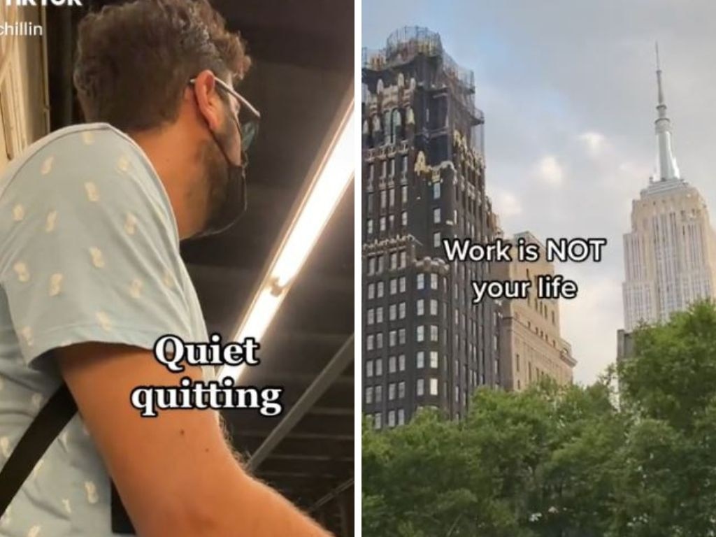 One TikTok user sparked a lively debate after sharing the concept of quiet quitting. Picture: zkchillin/TikTok