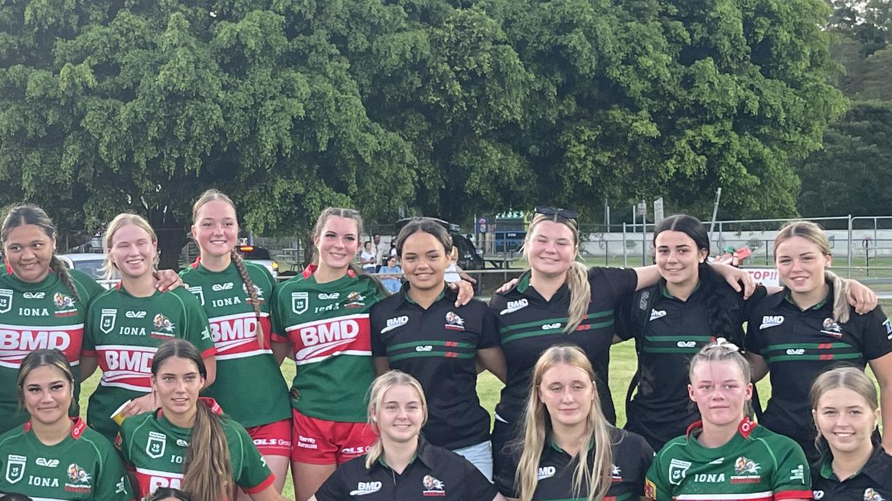 Some of the Wynnum-Manly Seagulls Under-19 Women after a win.