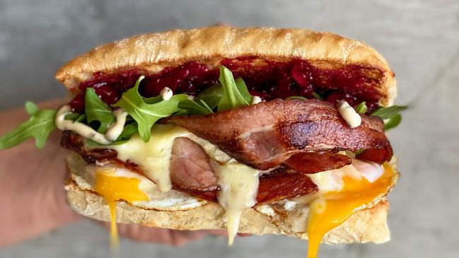 Blackwood Pantry's You Bacon Me Crazy bacon and egg roll. Picture: Supplied