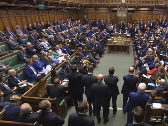 British politicians in the House of Commons as parliament reconvenes. Picture: AP