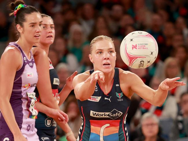 Kate Moloney in action for the Vixens, who are proven masters of converting hard-won ball into points. Picture: Getty Images