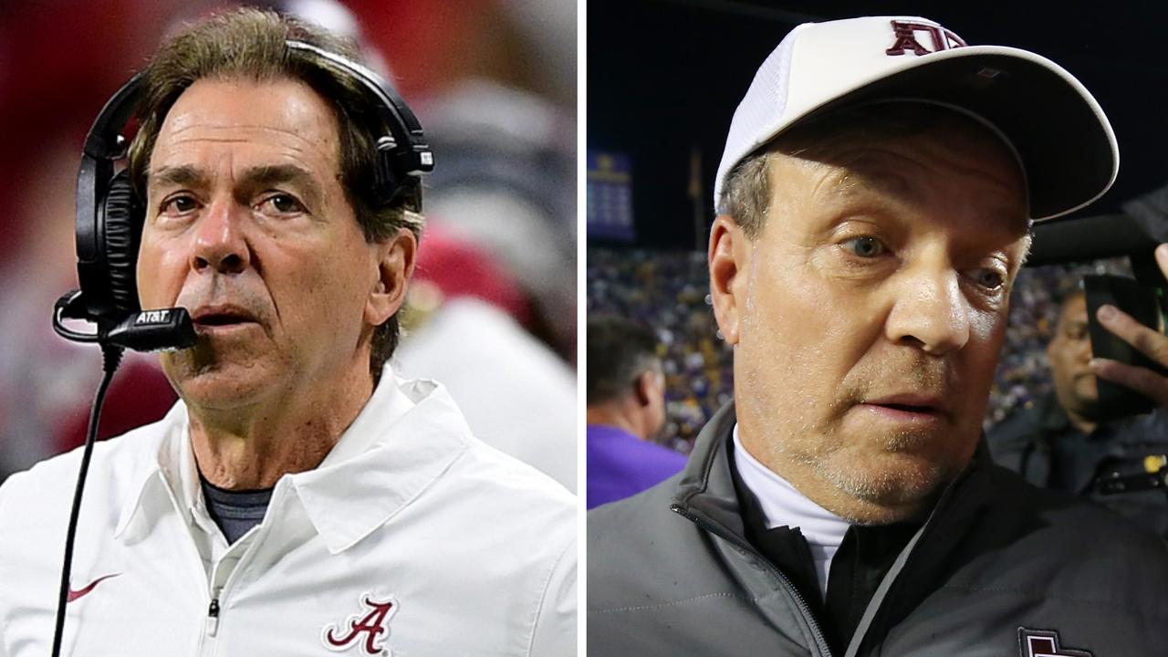 Alabama coach Nick Saban and Texas A and M coach Jimbo Fisher have entered a war of words over college football recruiting.