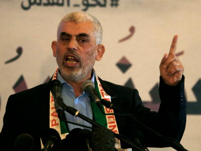 Hamas leader Yahya Sinwar. Picture: Mohammed Abed/AFP