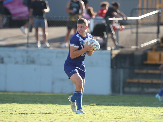MitchellWoods considers his options for Canterbury against Canberra at Leichhardt Oval. Picture Warren Gannon Photography