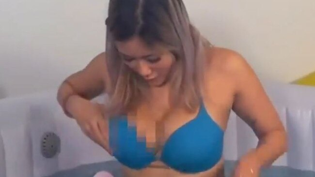 Imjasmine was hit with a temporary ban after accidental nudity on her channel. Picture: imjasmine/twitch