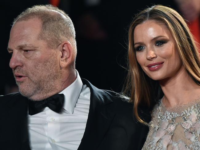 US producer Harvey Weinstein and his wife, British fashion designer Georgina Chapman. Picture: AFP/Alberto Pizzoli