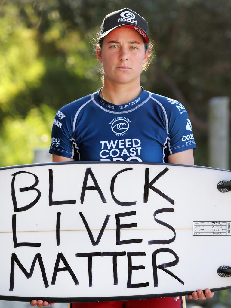 Tyler Wright has been outspoken on issues such as Black Lives Matter.