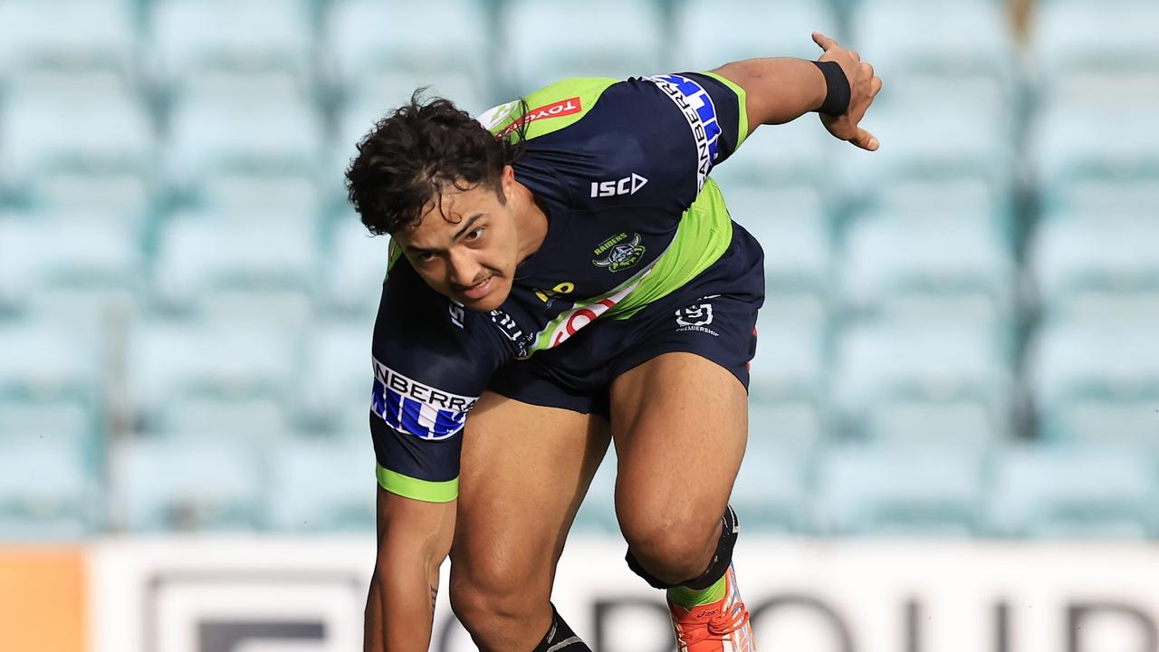 Xavier Savage was impressive at the back for the Raiders. Picture: Mark Evans/Getty Images