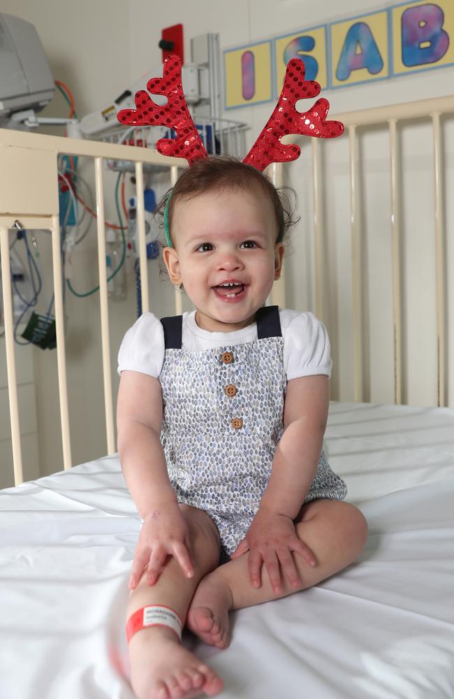 Isabelle’s family is grateful for the Royal Children’s Hospital’s dedicated staff. Picture: Alex Coppel.