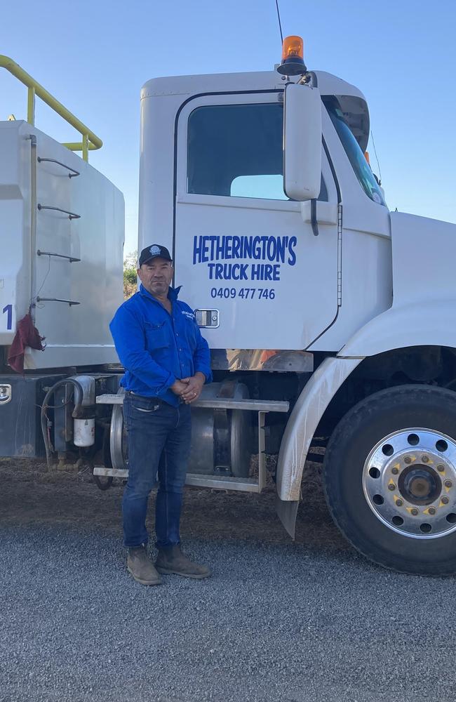 Jason Hetherington has his own company, Hetherington’s Truck Hire. Picture: Supplied.