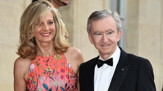 Bernard Arnault and his wife Helene Arnault. Picture: Getty Images