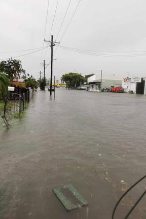 Stancey Guthrie snapped this pic of Juliet St near the Mackay CBD in the early hours of February 4, 2025, after the city copped 150mm of rain overnight.