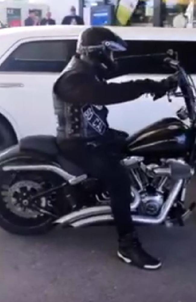 Senior Mongols bikie Shane Bowden left jail in a stretch limousine, accompanied by a bikie entourage.