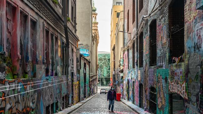 Streets like Hosier Lane are set for a revamp under a plan to lure people back to the CBD when restrictions ease