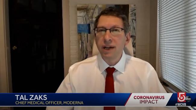 Moderna Chief Medical Officer Dr Tal Zaks. Picture: YouTube