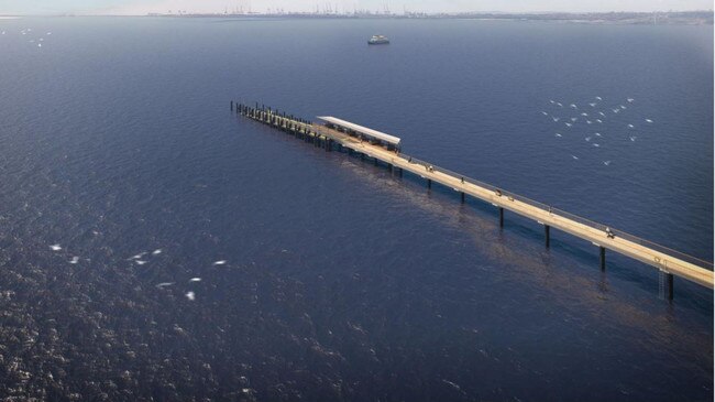 Artist impression of the proposed Kurnell wharf.