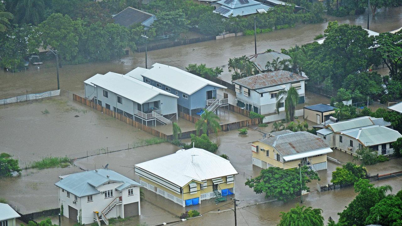 Townsville floods. Aerial damage of Railway Estate from a helicopter. Picture: Zak Simmonds