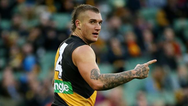Richmond's Dustin Martin has been selected in the 40-man All-Australian squad. Picture: Colleen Petch