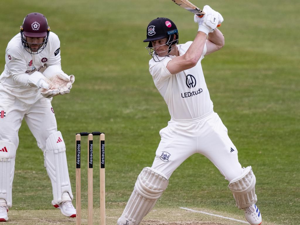 Cameron Bancroft at the crease for Gloucestershire this season. Picture: Andy Kearns/Getty Images