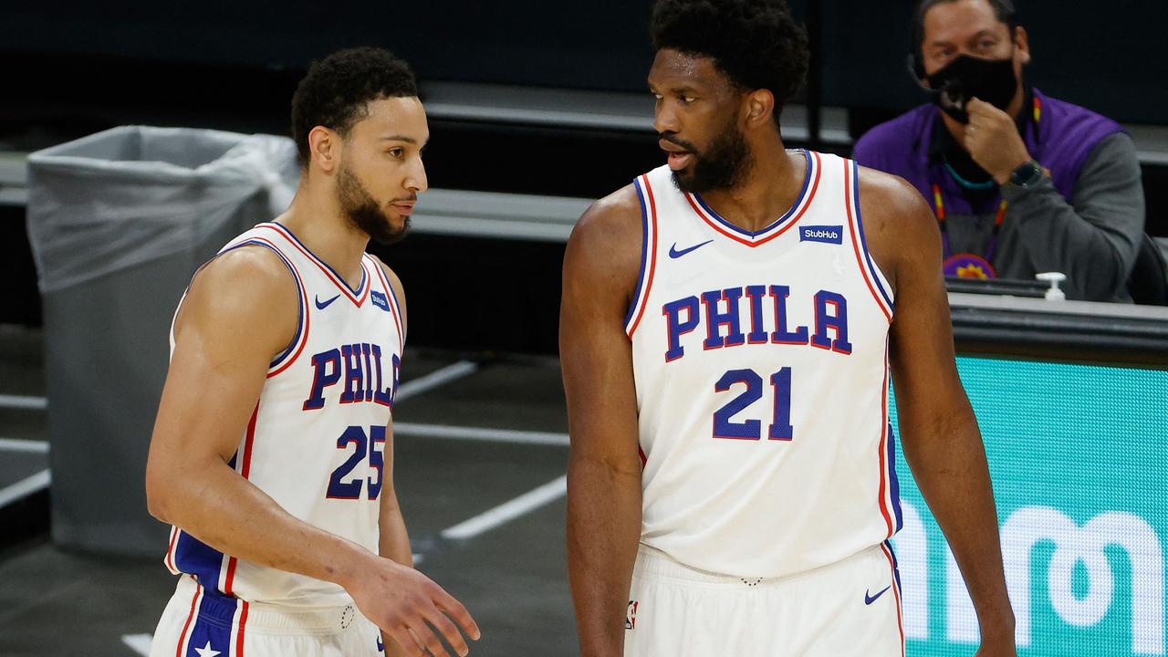 Simmons doesn’t want to play with Embiid anymore. (Photo by Christian Petersen / Getty Images North America / AFP)