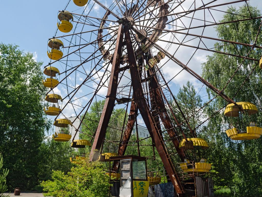 An amusement park ruined by the Chernobyl Nuclear Accident, Ukraine. Picture: Alamy