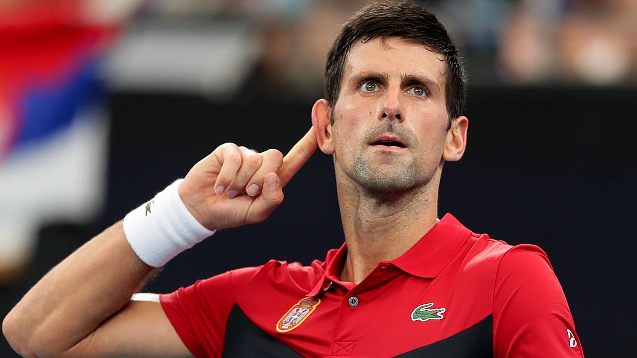 Novak Djokovic has been feeling the love this week from the Serb-heavy ATP Cup crowd.
