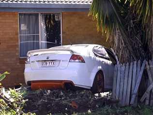 The passenger in this car which crashed at Rockville appeared in Toowoomba Magistrates Court. Picture: Bev Lacey