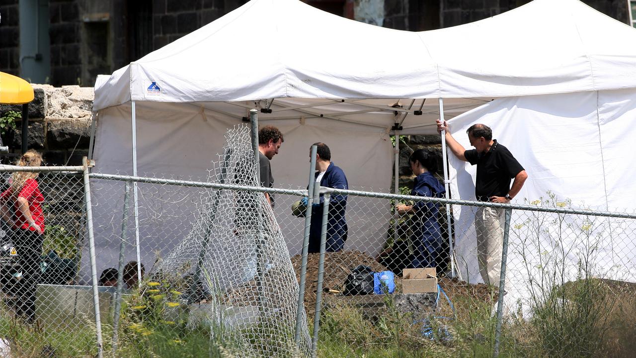 Ronald Ryan’s remains were exhumed at the former Pentridge Prison site in 2007.