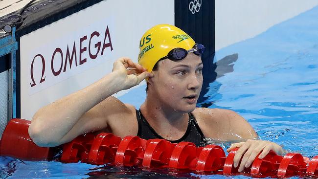 Cate Campbell misses out on a medal in the final of the women's 50m freestyle.. Pics Adam Head