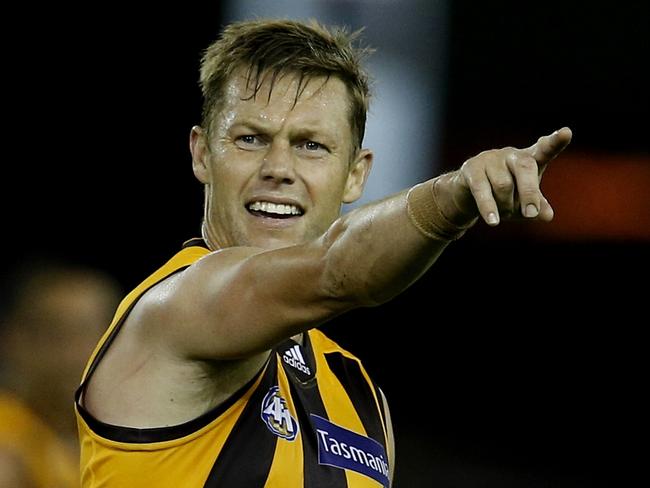Sam Mitchell lead the way with 45 disposals, the highest total in an official pre-season match in the last 15 years.