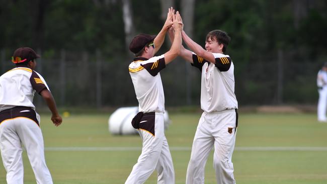 Padua College take the first wicket caught in AIC First XI cricket last season. Picture, John Gass