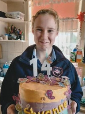 Shyanne-Lee Tatnell on her 14th birthday. Picture: Supplied