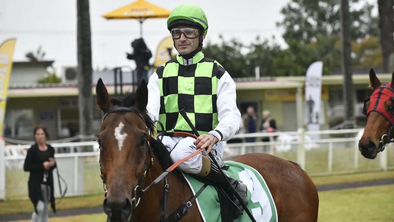 Jockey Grant Buckley returns to scale on Toto after winning Race 4 the Jacaranda Hotel Showcase Maiden Plate (1000 metres) at Grafton on Wednesday, 8th July, 2020.