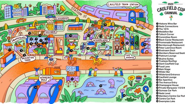 A map of MRC’s new look this Spring Carnival. Picture: Supplied