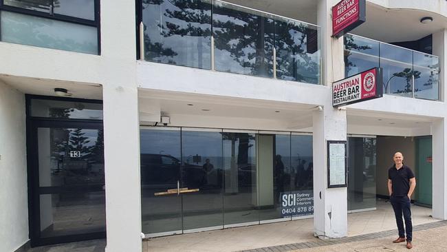 Owner of the yet to open IGA Dee Why, Jimmy Aschner, outside the former Austrian Beer Bar Restaurant on The Strand at Dee Why. Picture: Supplied