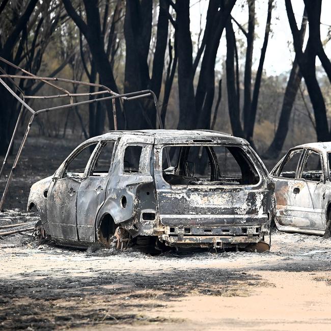 Fire damage around Dalveen (near Warwick) Bushfires burning through the Southern Downs regional area near the Queensland to NSW border. Picture: NCA NewsWIRE / John Gass