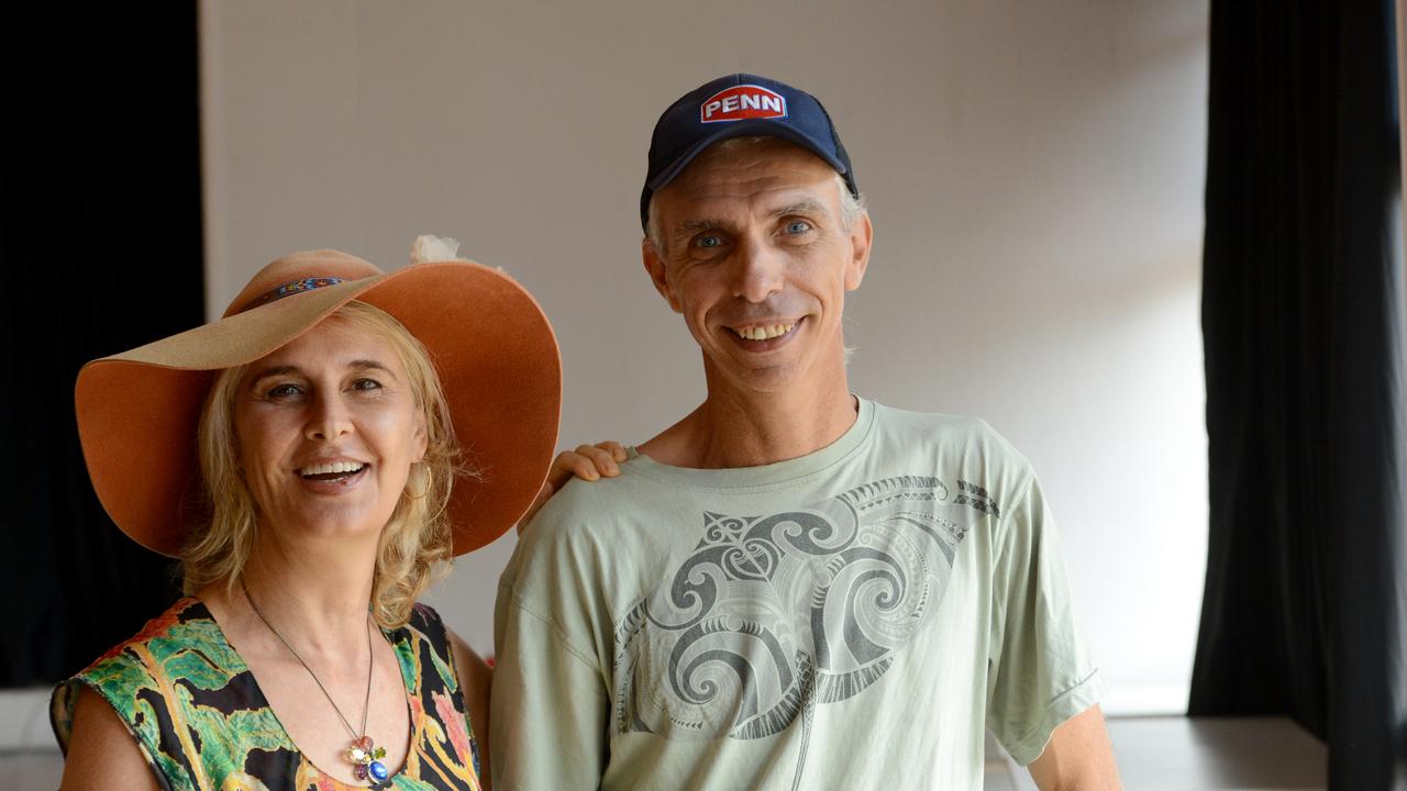 Brooke Scully and Rob Rose at Bangalow Bowling Club on Thursday. They were among the group who assisted in searching for missing Belgian backpacker Theo Hayez and a group of community volunteers were among the finalists in the NSW Volunteer of the Year Awards for 2020. Picture: Liana Boss