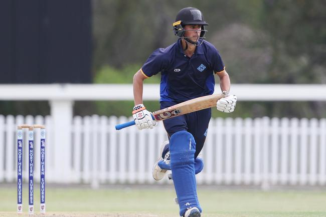 Harry de Souza batting for Northern Suburbs against Toombul. Picture Lachie Millard