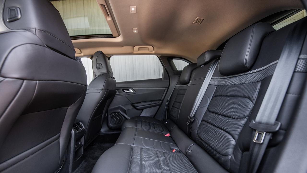 Rear seat space in the Citroen C5 X is roomy enough for tall adults.