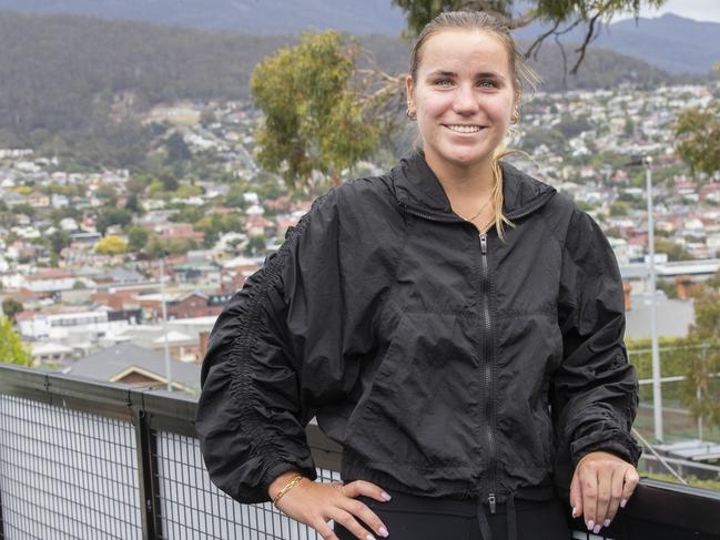 Sofia Kenin before the last edition of the Hobart International. Picture: Chris Kidd