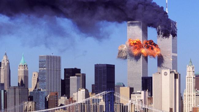 The second plane ploughed into the South Tower at 9.03am.