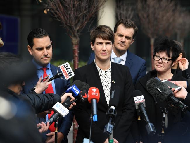 Marriage equality advocates have gone before the full bench of the High Court to try to stop the voluntary postal survey. Picture: AAP