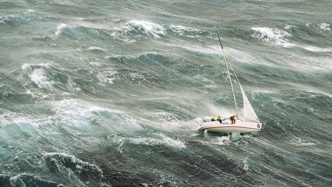 In 1998 a Bass Strait bomb in the form of a deep depression struck the race. Picture: Richard Bennett