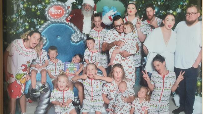 Brendan Tyrrell with his siblings and family at Christmas.