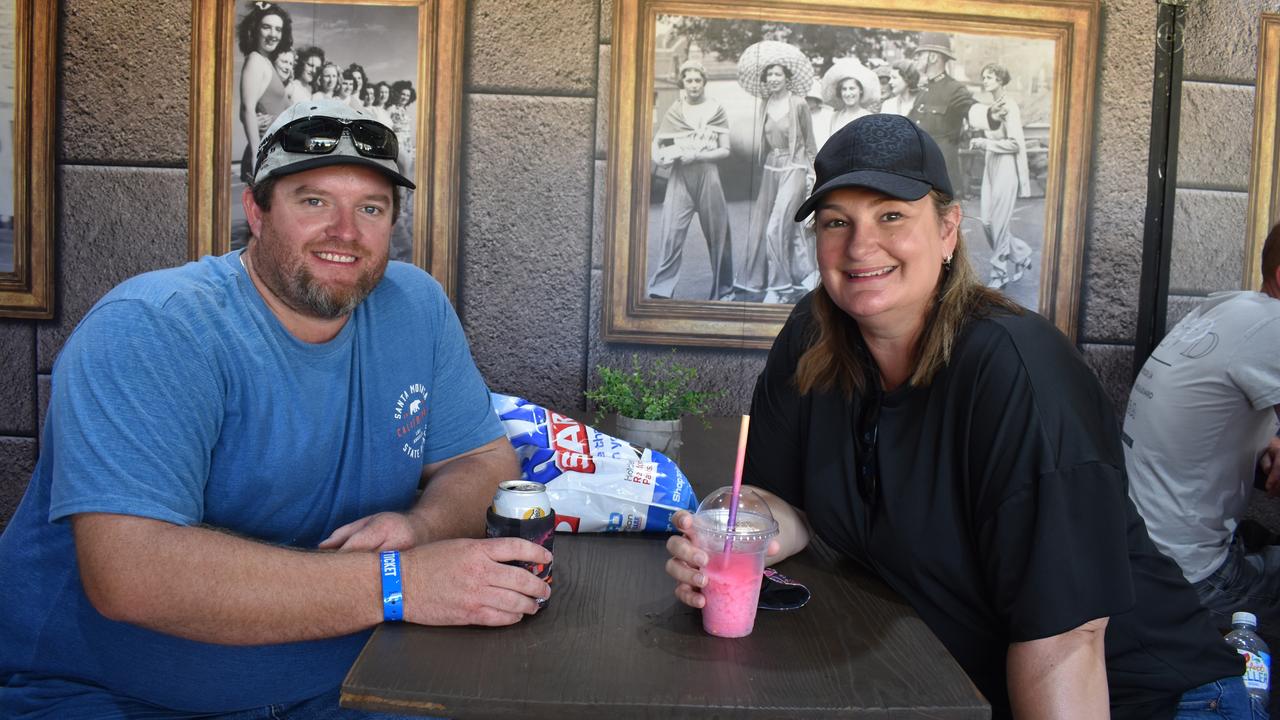 Daniel and Carla Niven of Gracemere. Burnout precinct at Rockynats 2022.