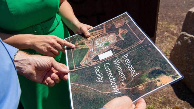 NT Opposition Leader Lia Finocchiaro and Deputy Leader Gerard Maley announce the CLP corrections policy going into the August election. Picture: Pema Tamang Pakhrin