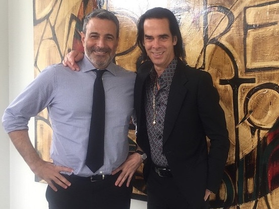 Dr George Paltoglou with Nick Cave. Picture: Facebook