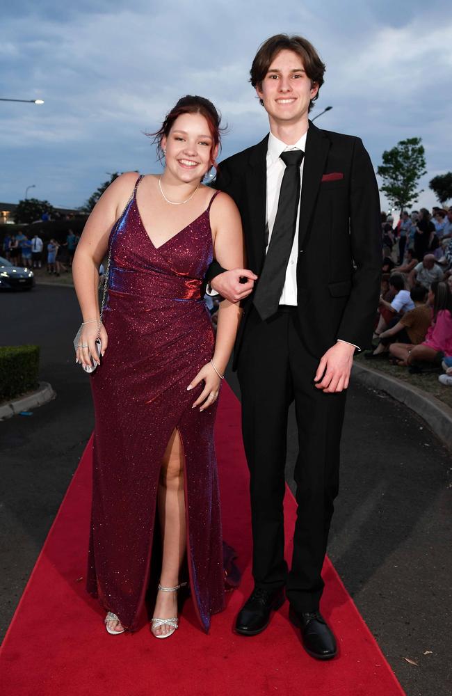 Jaiden Voigt and Jack Bechell at Highfields State Secondary College. Picture: Patrick Woods.