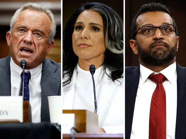 Robert F. Kennedy Jr and Tulsi Gabbard and Kash Patel